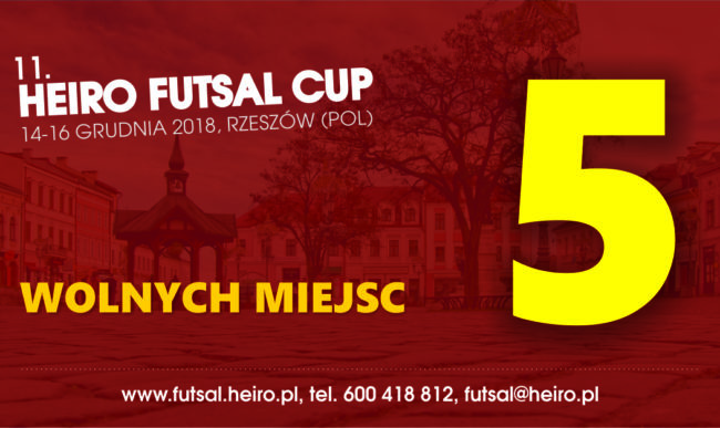 Ostatnie wolne miejsca na Heiro Futsal Cup