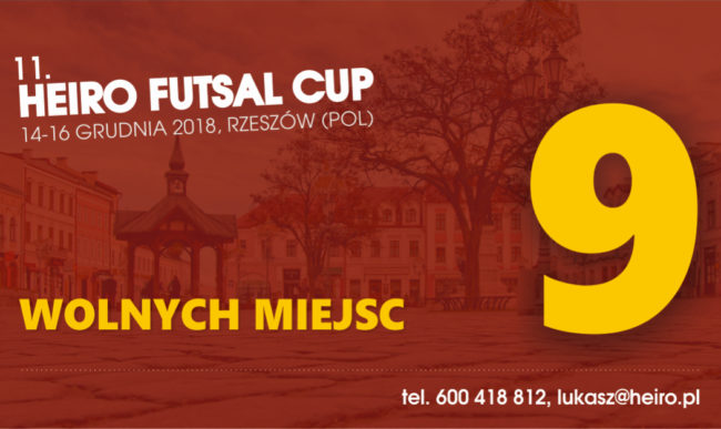 Pozostało tylko 9 wolnych miejsc w Heiro Futsal Cup