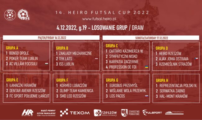 Terminarz 14. Heiro Futsal Cup 2022